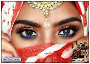 کلکسیون مدل های آرایش چشم و ابرو هندی