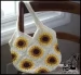 بافتنی و آموزش بافت کیف زنانه به کمک موتیف گل آفتابگردان