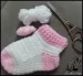 بافتنی و آموزش رج به رج بافت جوراب نوزاد